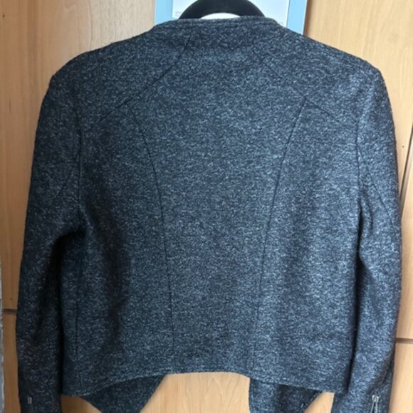 Pre-Loved Club Monaco Dark Heathered Grey Wool Jacket - Women's M - Picture 2 of 5